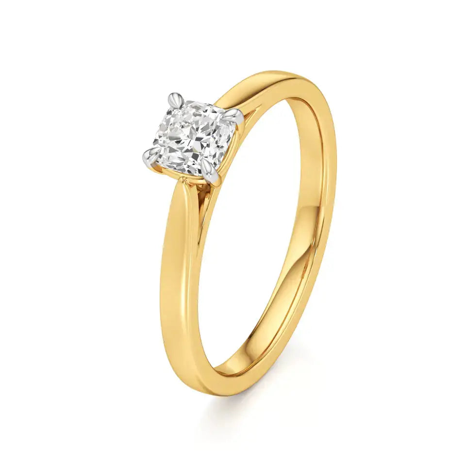 Amora | Cushion Lab-Grown Diamond Solitaire Ring - Nivara