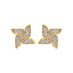 Flora | Round Lab-Grown Diamonds on Floral Design Studs - Nivara