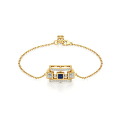 Rupak | Elysian Sapphire Accented Round Lab Grown Diamonds Chain Bracelet - Nivara