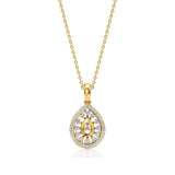 Celesta | Elegant Round Lab Grown Diamonds Cluster Pendant - Nivara