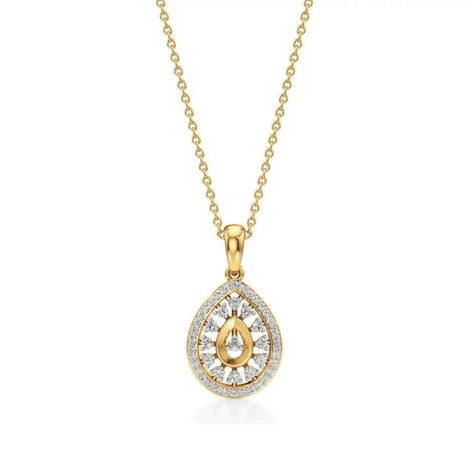 Celesta | Elegant Round Lab Grown Diamonds Cluster Pendant - Nivara