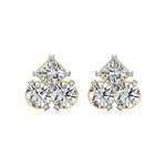 Mode | Round & Princess Trio Lab-Grown Diamonds Studs - Nivara