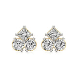 Mode | Round & Princess Trio Lab-Grown Diamonds Studs - Nivara