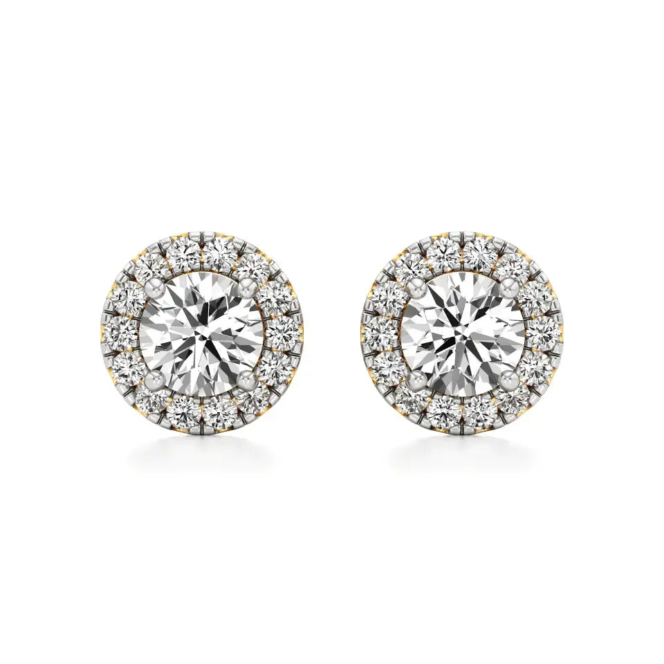 Mira | Round Lab-Grown Diamonds with Halo Studs - Nivara