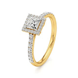 Mira | Round & Princess Lab-Grown Diamond Halo Ring - Nivara