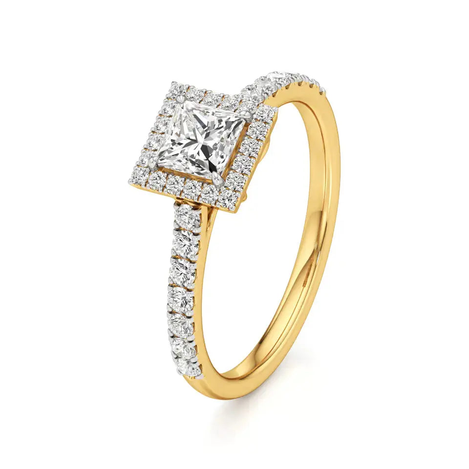 Mira | Round & Princess Lab-Grown Diamond Halo Ring - Nivara