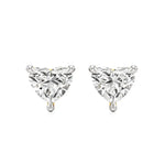 Sia | Three Prong Studs with Heart Shaped Solitaire Lab-Grown Diamond - Nivara