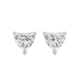 Sia | Three Prong Studs with Heart Shaped Solitaire Lab-Grown Diamond - Nivara