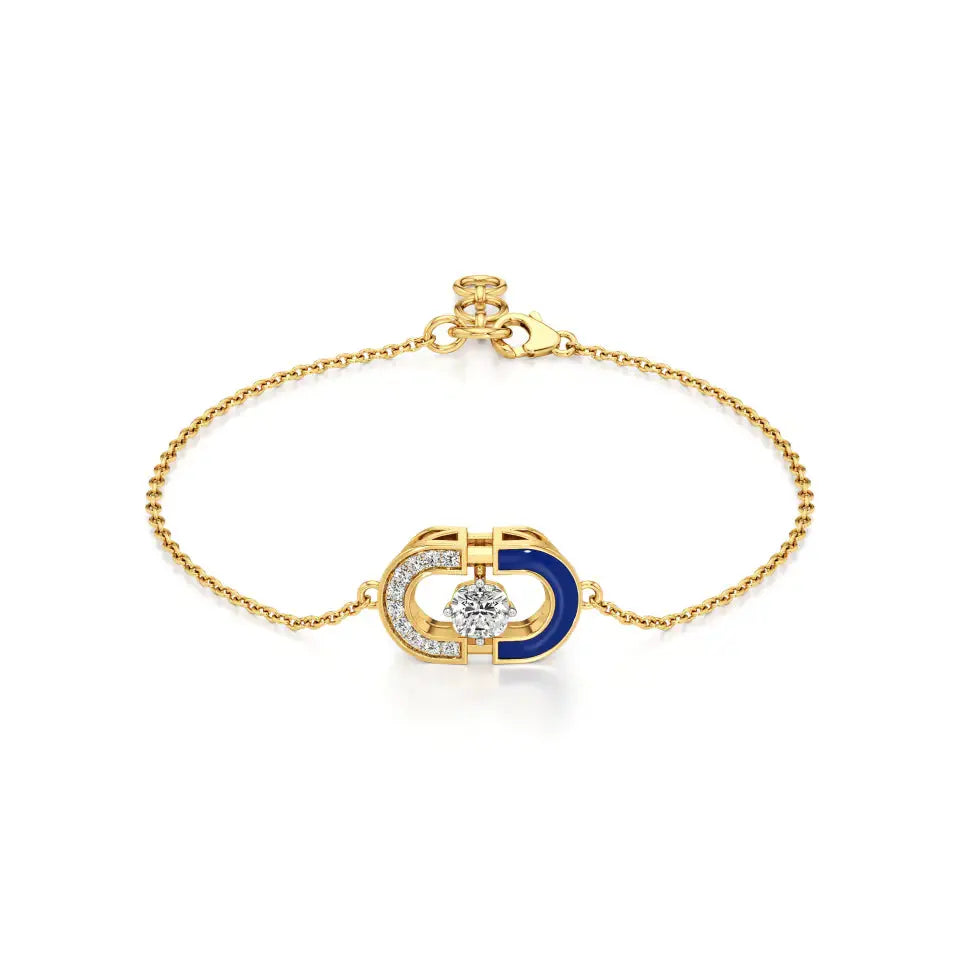 Rupak | Daily Wear Round Lab Grown Diamond Chain Bracelet - Nivara