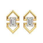 Mode | Emerald Solitaire Lab-Grown Diamond Studs - Nivara