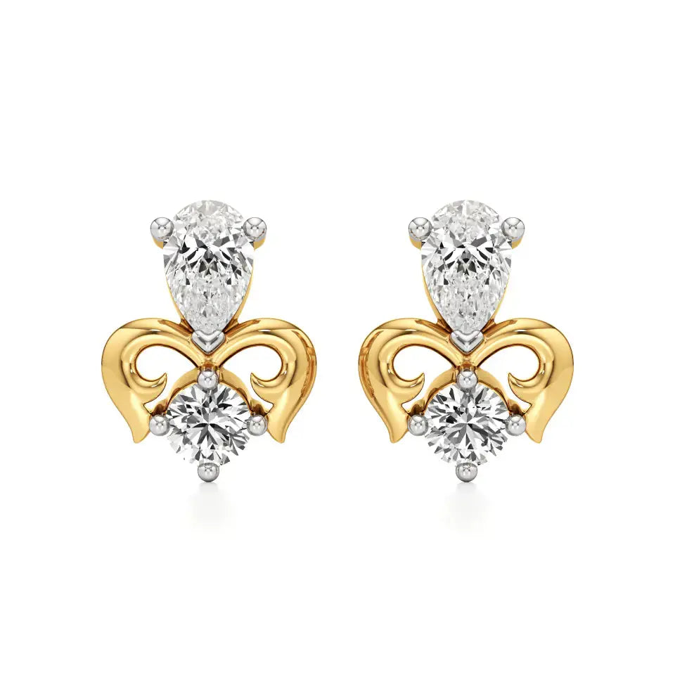 Mode | Pear & Round Lab-Grown Diamond Duo Studs - Nivara