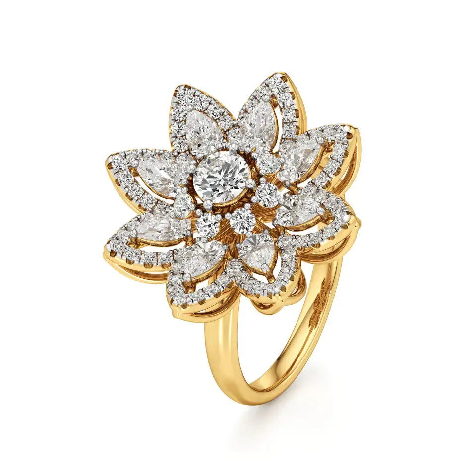 Flora | Round & Pear Lab-Grown Diamond Ring - Nivara