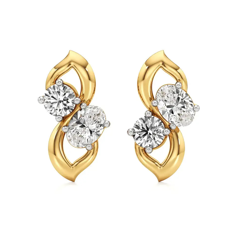 Mode | Round & Oval Lab-Grown Diamond Duo Studs - Nivara