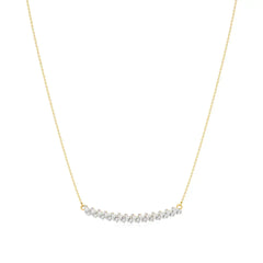 Noor | Pear Lab Grown Diamonds Bar Necklace - Nivara