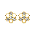 Flora | Round Lab-Grown Diamonds Floral Studs - Nivara