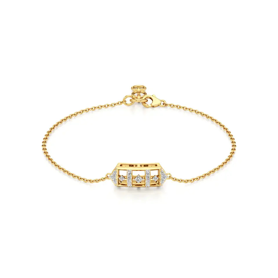 Rupak | Elegant Round Lab Grown Diamonds Chain Bracelet - Nivara