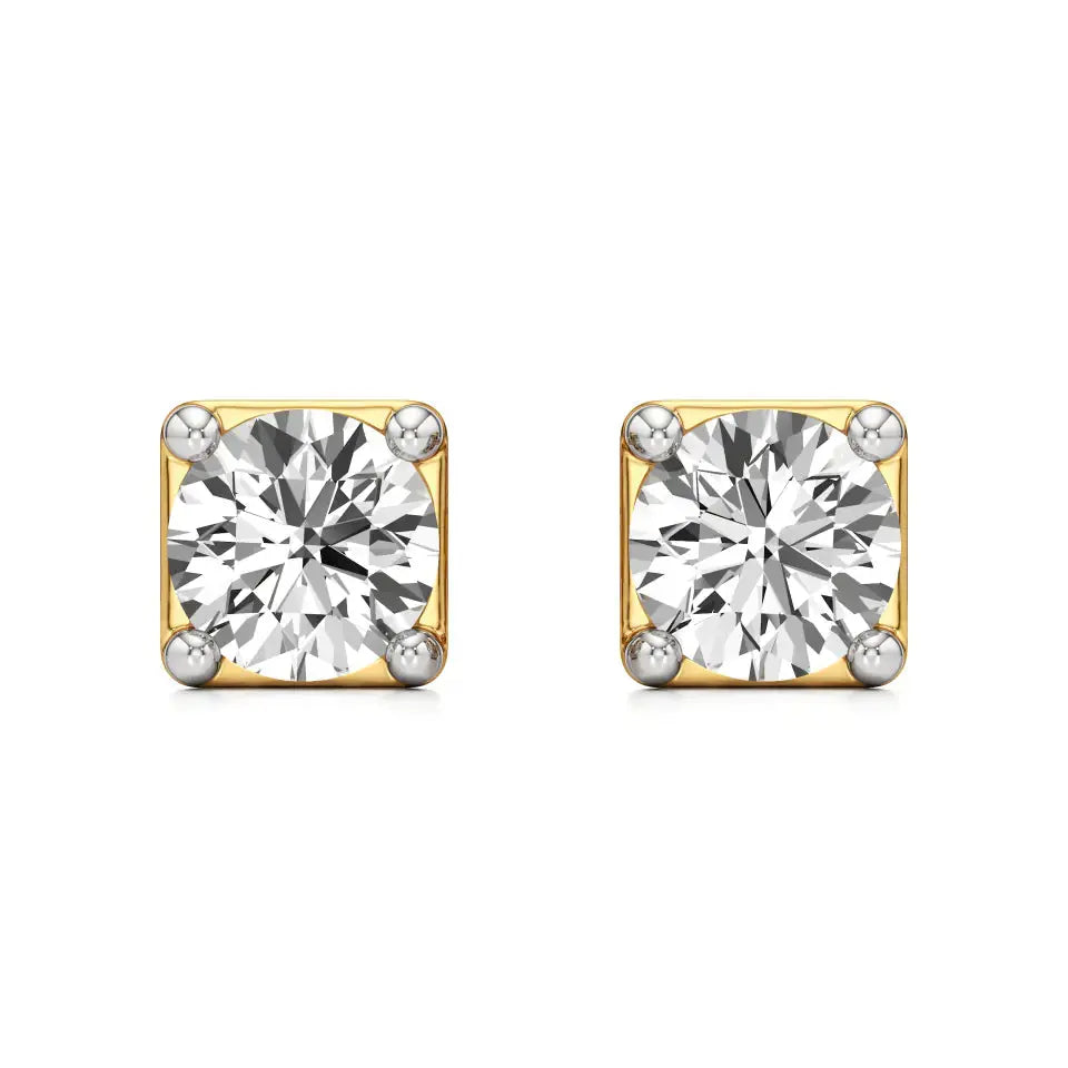 Thea | 4-Prong Round Lab-Grown Diamond Stud - Nivara