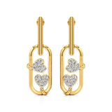 Sneh | Round Lab-Grown Diamonds Clustered Drop Earrings - Nivara
