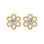 Flora | Round Lab-Grown Diamond Floral Studs - Nivara