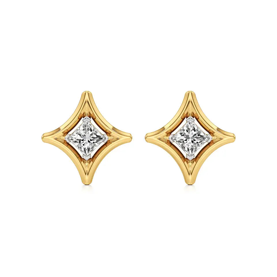 Mode | Princess Lab-Grown Diamond Solitaire Studs - Nivara