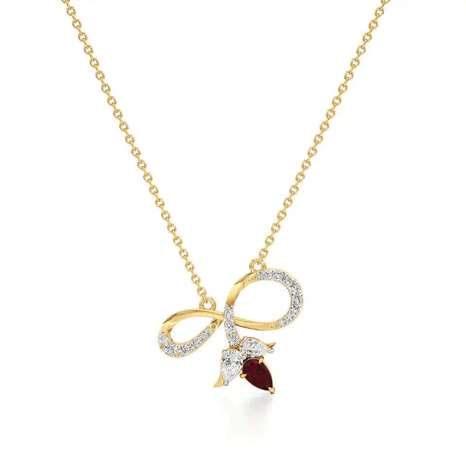 Foreva | Classic Ruby & Diamond Infinity Pendant - Nivara