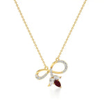 Foreva | Classic Ruby & Diamond Infinity Pendant - Nivara
