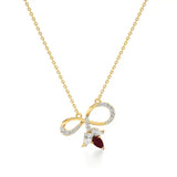 Foreva | Classic Ruby & Diamond Infinity Pendant - Nivara