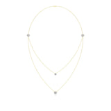 Elara | Round Lab Grown Diamonds Double Chained Necklace