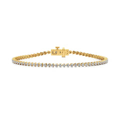 Sutra | Round Lab Grown Diamonds Three-Prong Setting Tennis Bracelet - Nivara