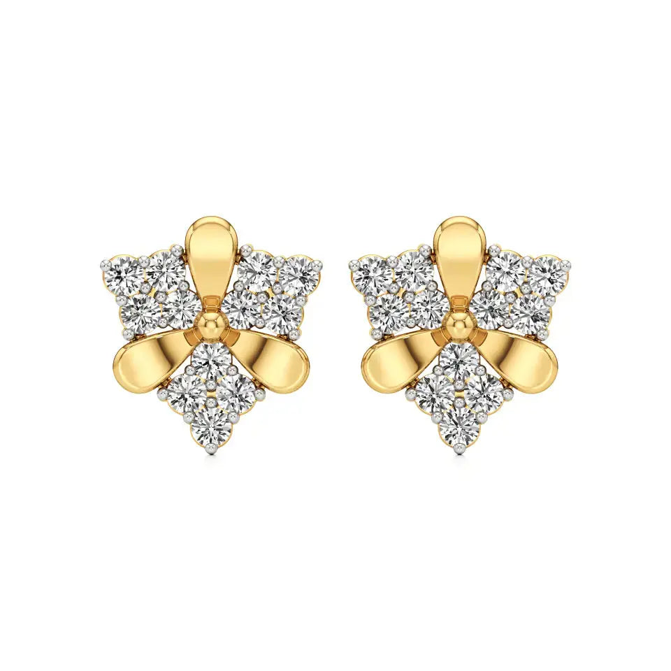 Flora | Round Lab-Grown Diamonds Clustered Studs - Nivara