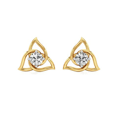 Flora | Round Solitaire Lab-Grown Diamond Studs - Nivara