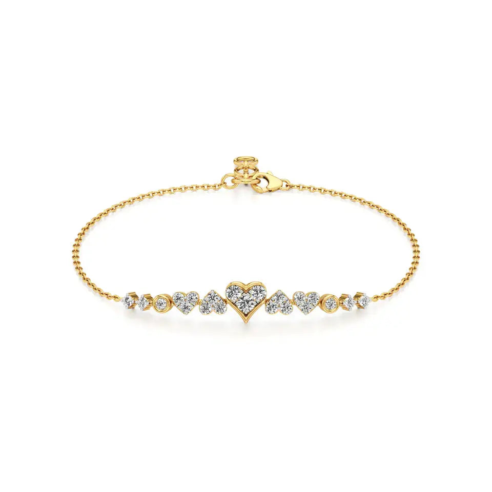 Sneh | Classic Heart Motif Daily Wear Chain Bracelet - Nivara