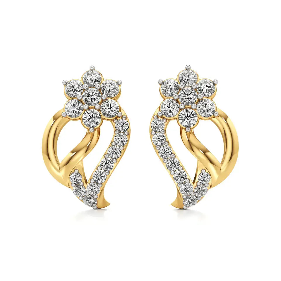Flora | Round Lab-Grown Diamonds Studs - Nivara