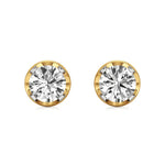 Mirage | Round Solitaire Lab-Grown Diamond Studs - Nivara