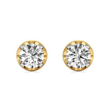 Mirage | Round Solitaire Lab-Grown Diamond Studs - Nivara