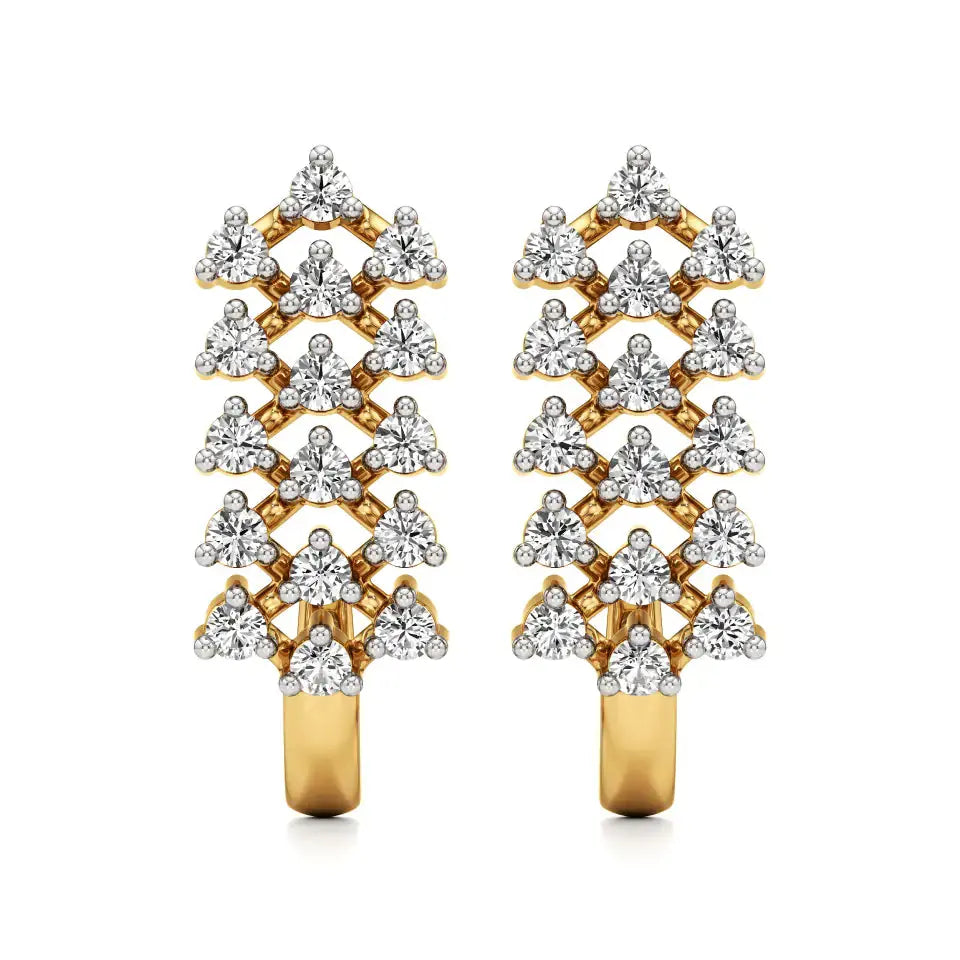 Jess | Round Lab-Grown Diamonds on J-Shaped Studs - Nivara