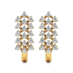 Jess | Round Lab-Grown Diamonds on J-Shaped Studs - Nivara