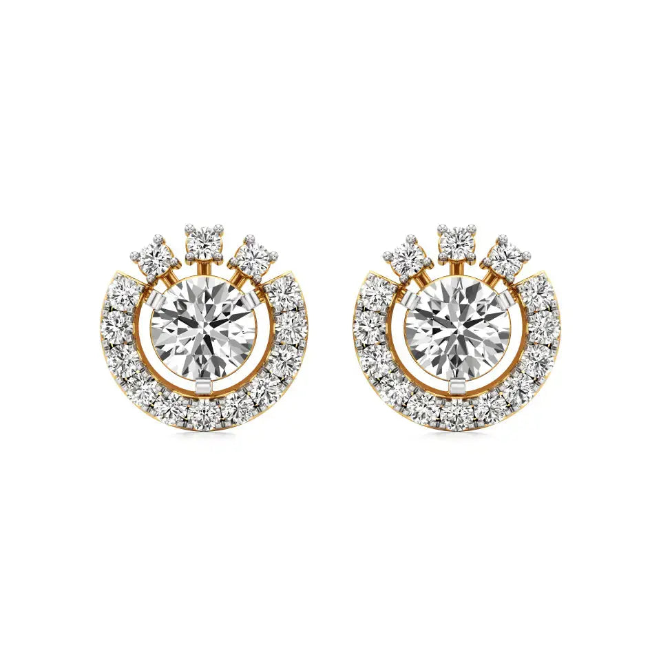 Sol | Round Lab-Grown Diamonds Halo Studs - Nivara