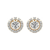 Sol | Round Lab-Grown Diamonds Halo Studs - Nivara