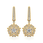 Flora | Round Round Lab-Grown Diamonds Floral Studs - Nivara