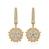 Flora | Round Round Lab-Grown Diamonds Floral Studs - Nivara