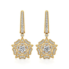 Flora | Round Round Lab-Grown Diamonds Floral Studs - Nivara