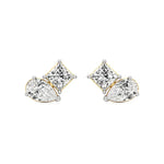 Toi et Moi | Pear & Princess Lab-Grown Diamond Stud Earrings - Nivara