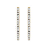 Mode | Round Lab-Grown Diamond Sleek Hoop Earrings - Nivara
