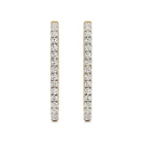 Mode | Round Lab-Grown Diamond Sleek Hoop Earrings - Nivara