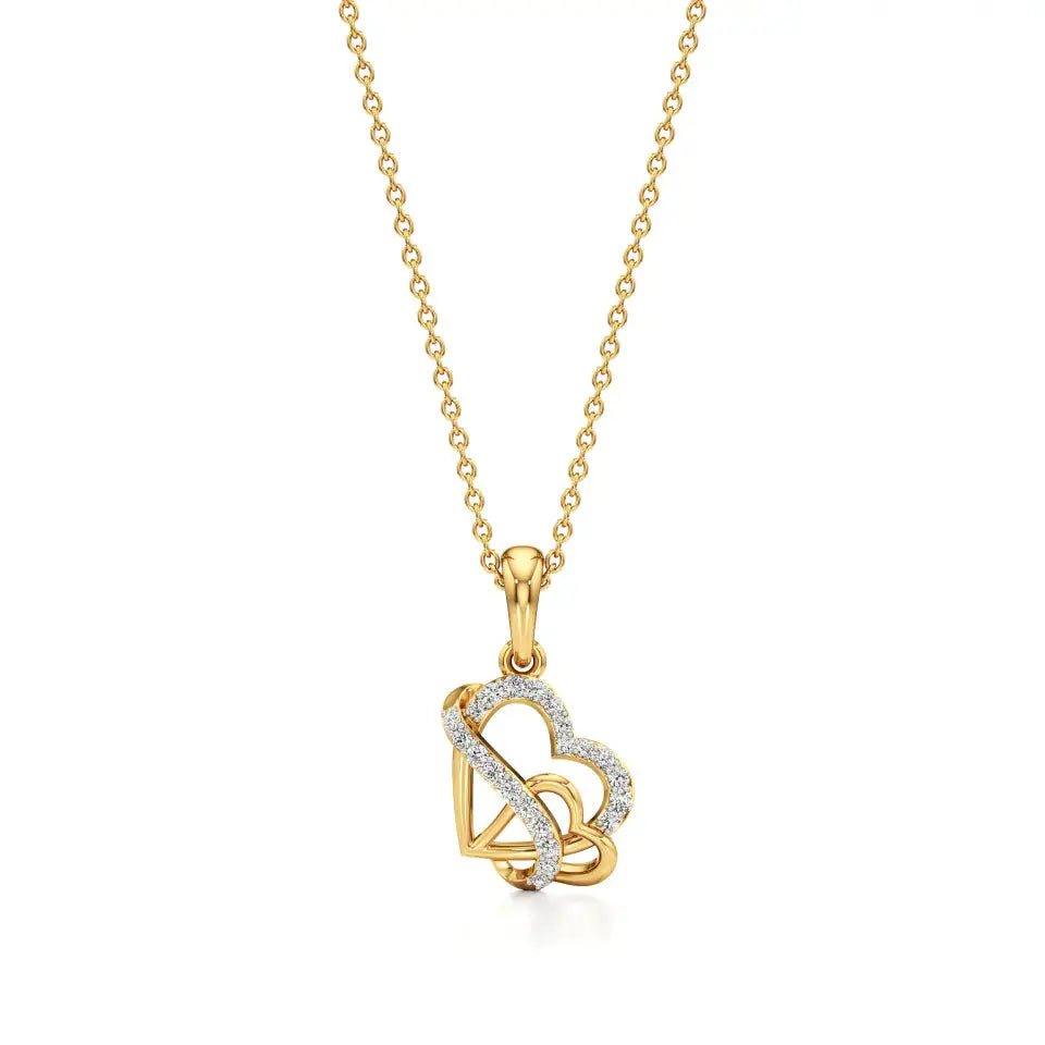 Sneh | Round Lab Grown Diamonds Heart Pendant - Nivara