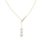 Flora | Pear & Round Lab Grown Diamonds Lotus Petals Necklace - Nivara