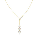 Flora | Pear & Round Lab Grown Diamonds Lotus Petals Necklace - Nivara