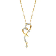 Sneh | Elegant Round Lab Grown Diamonds Heart Pendant - Nivara