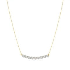 Noor | Pear Lab Grown Diamonds Bar Necklace - Nivara